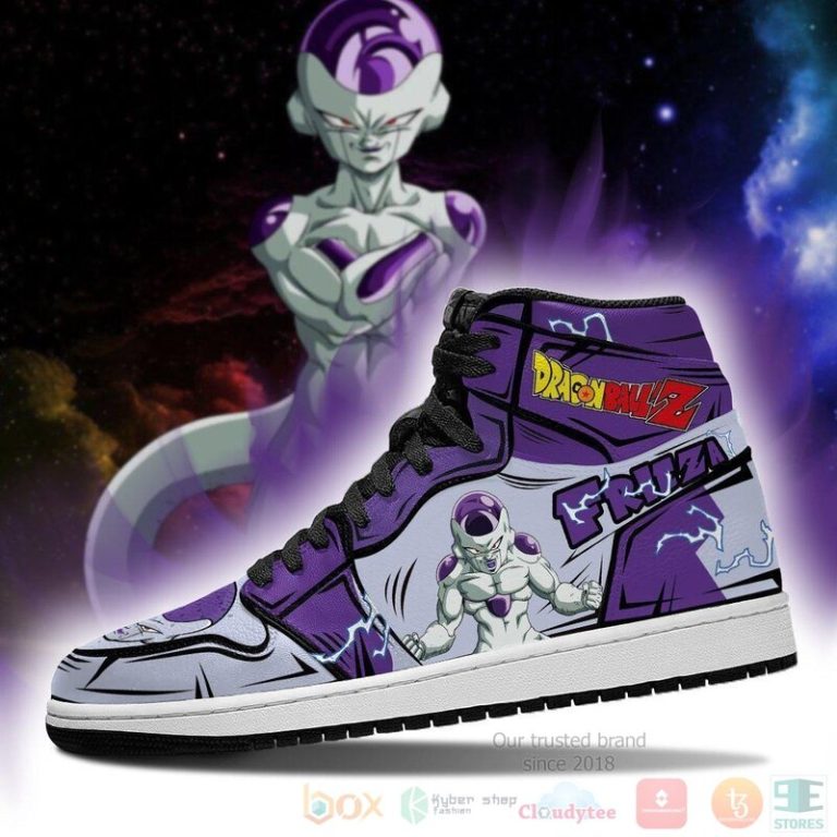 DBZ Frieza Sneakers Custom Anime Dragon Ball Air Jordan High Top Shoes 1 2