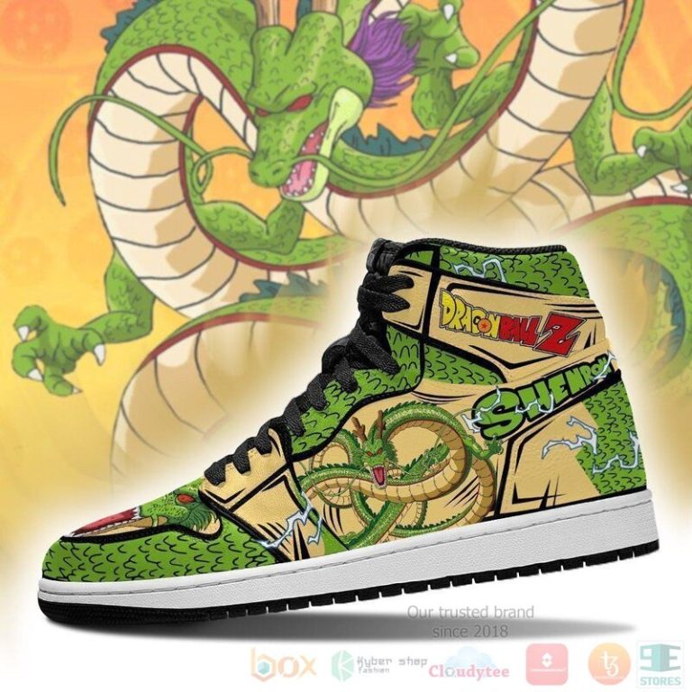DBZ Shenron Sneakers Custom Anime Dragon Ball Air Jordan High Top Shoes 1 2