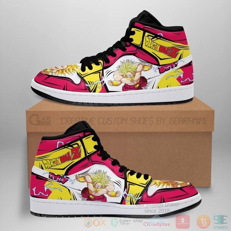 DBZ Super Broly Sneakers Custom Anime Dragon Ball Air Jordan High Top Shoes