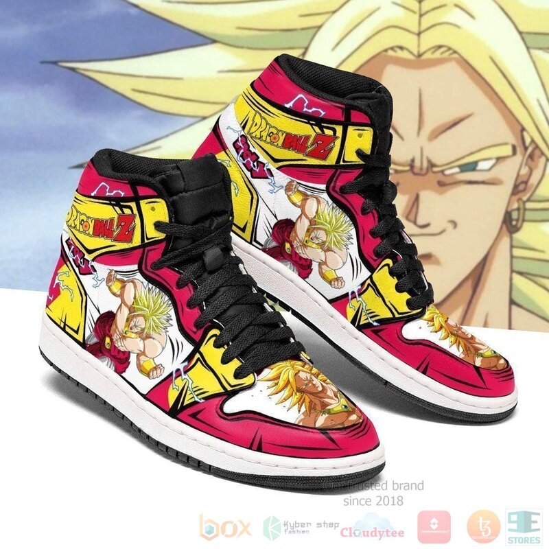 DBZ Super Broly Sneakers Custom Anime Dragon Ball Air Jordan High Top Shoes 1