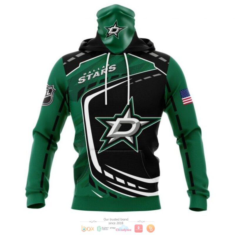Dallas Stars NHL black green 3D shirt hoodie 1 2 3