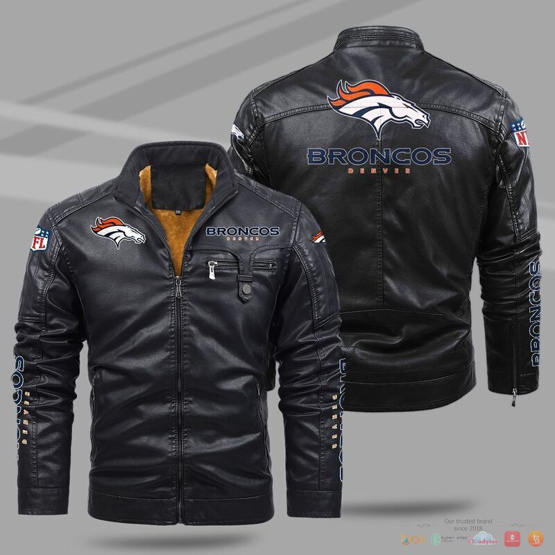 Denver Broncos NFL Trend Fleece Leather Jacket