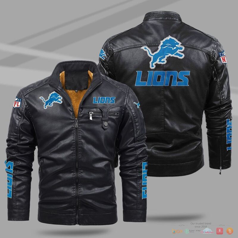 Detroit Lions NFL Trend Fleece Leather Jacket