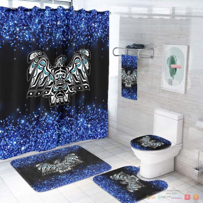 Eagle Blue Native American Bathroom Set