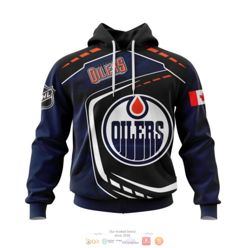 Edmonton Oilers NHL black blue 3D shirt hoodie