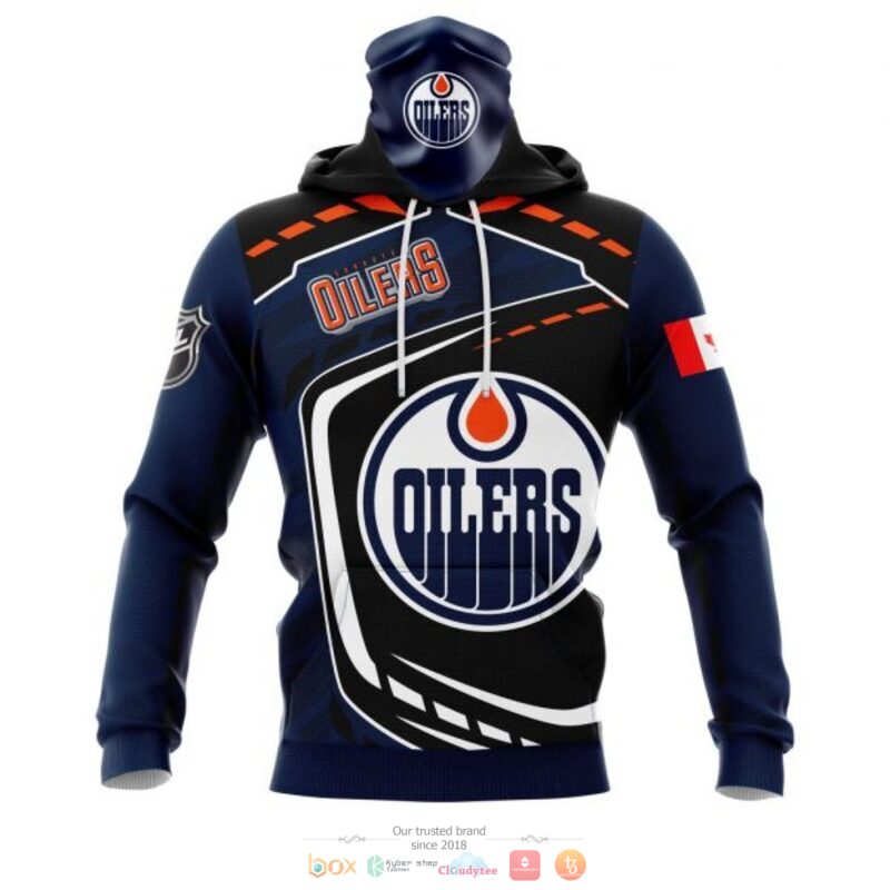 Edmonton Oilers NHL black blue 3D shirt hoodie 1 2 3