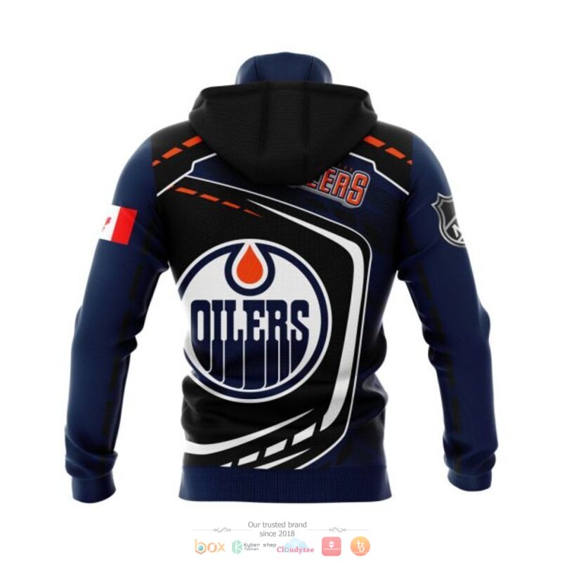 Edmonton Oilers NHL black blue 3D shirt hoodie 1 2 3 4