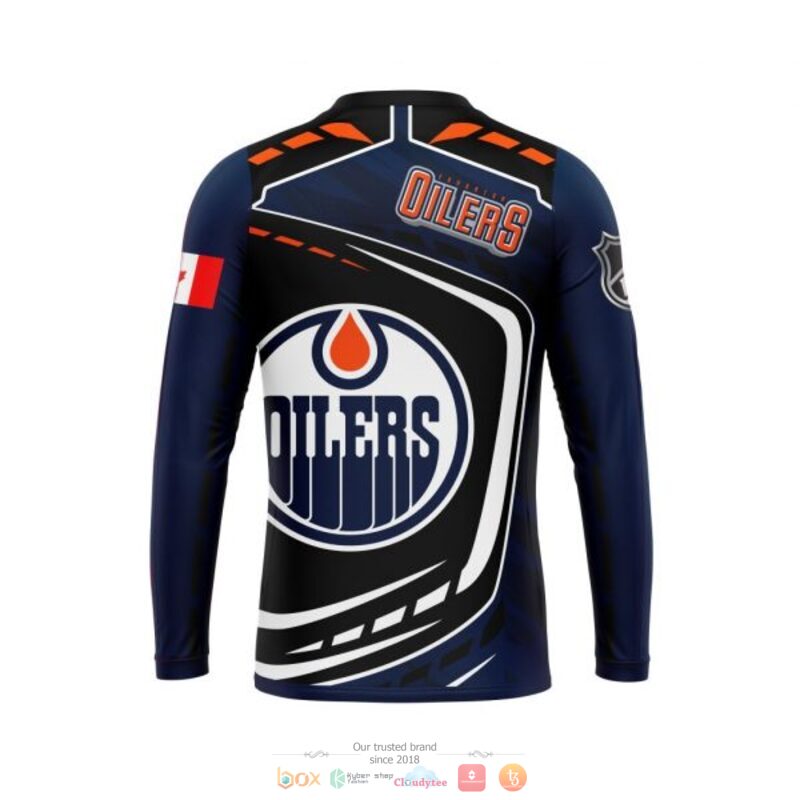 Edmonton Oilers NHL black blue 3D shirt hoodie 1 2 3 4 5 6