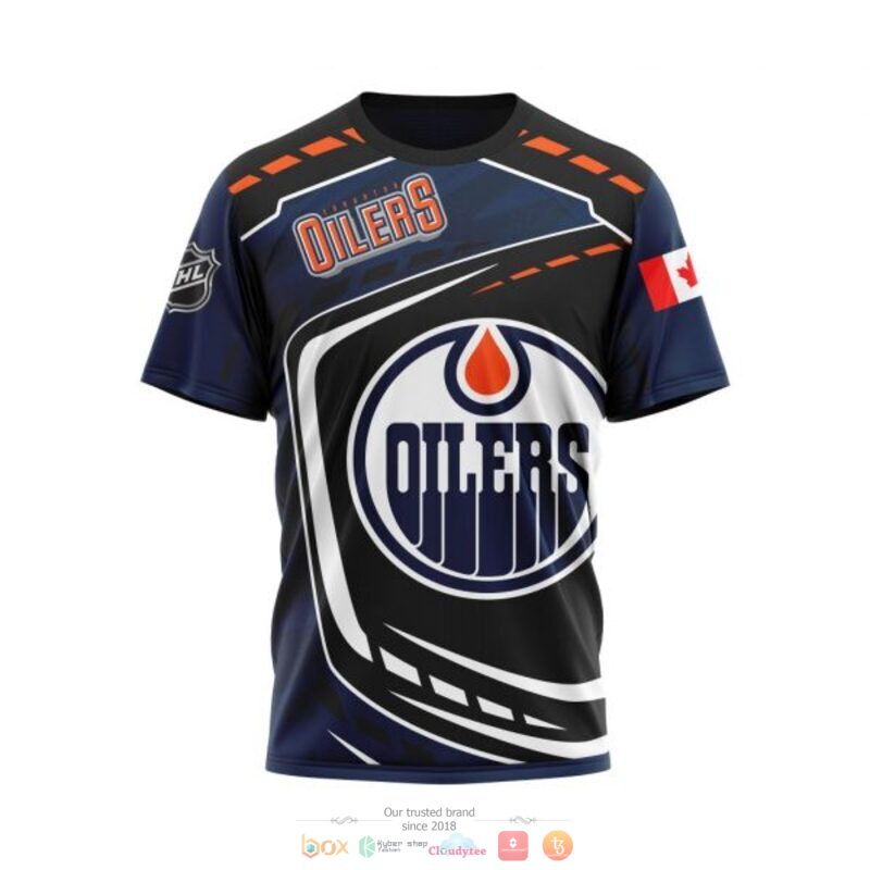 Edmonton Oilers NHL black blue 3D shirt hoodie 1 2 3 4 5 6 7