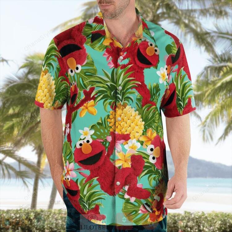 Elmo The Muppet Hawaiian Shirt 1 2 3