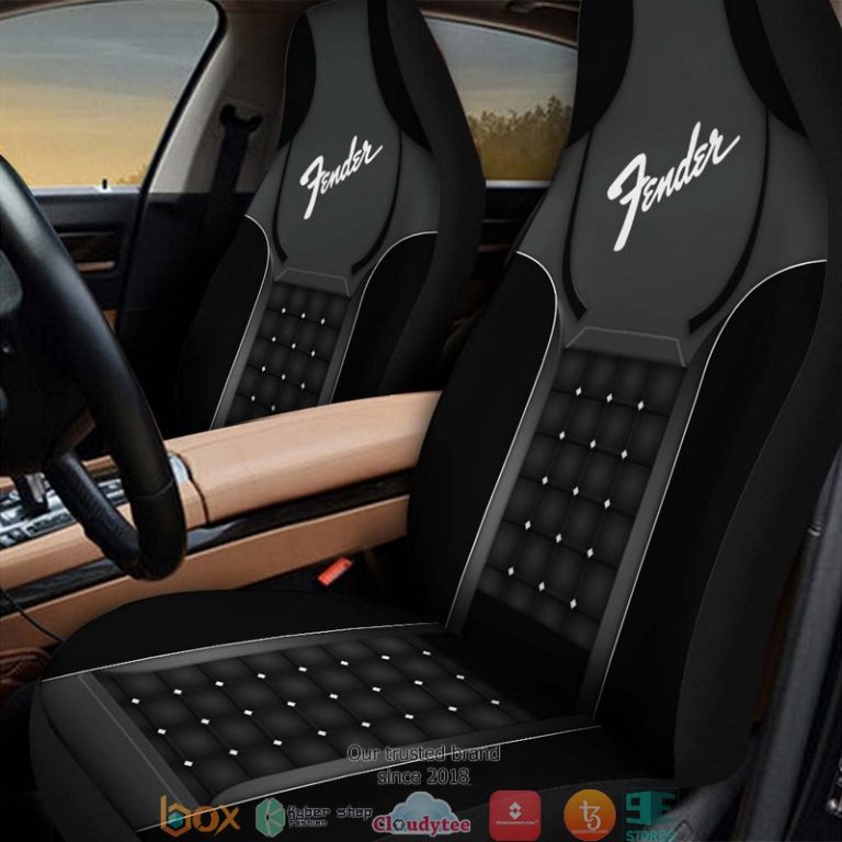 Fender Black Grey Car Seat Covers