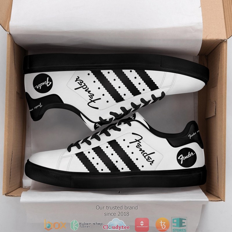 Fender Black and White Adidas Stan Smith shoes 1