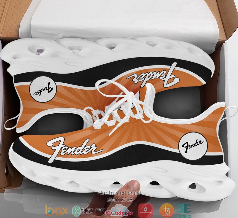 Fender Orange 3d illusion Clunky Sneaker shoes