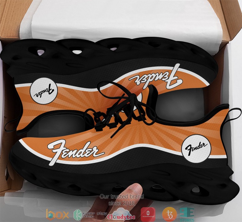 Fender Orange 3d illusion Clunky Sneaker shoes 1