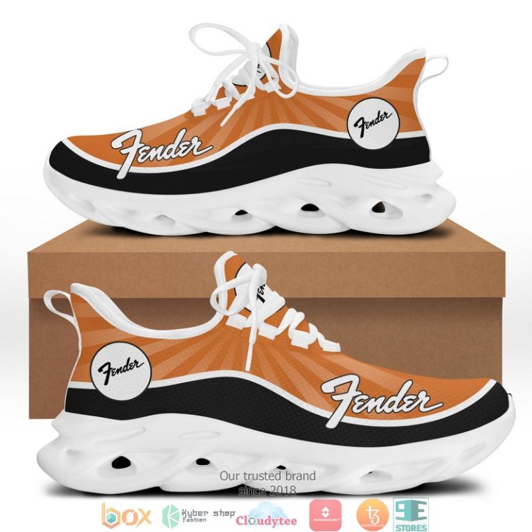 Fender Orange 3d illusion Clunky Sneaker shoes 1 2