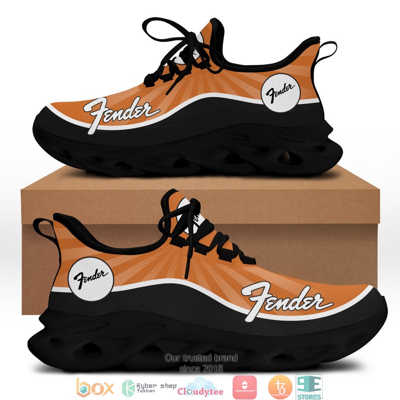 Fender Orange 3d illusion Clunky Sneaker shoes 1 2 3