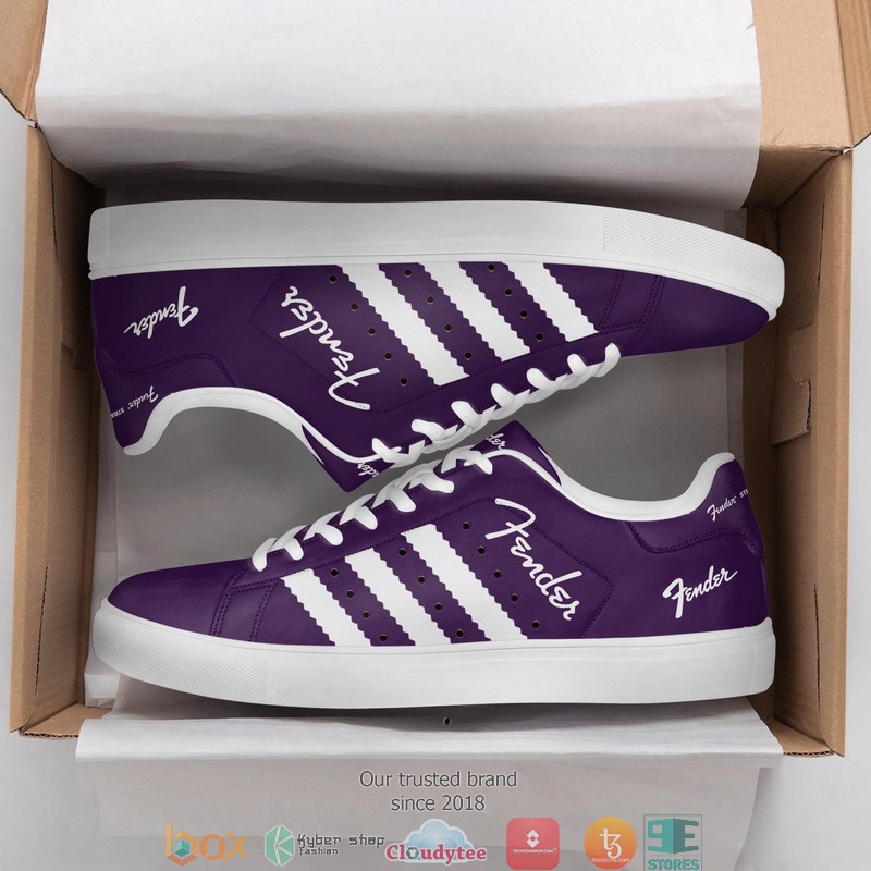 Fender Purple Adidas Stan Smith shoes