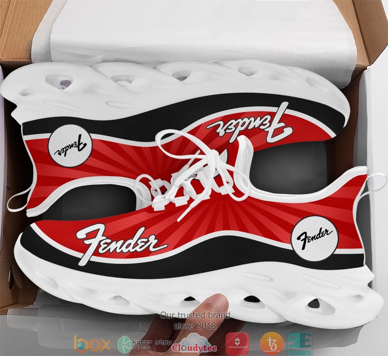 Fender Red 3d illusion Clunky Sneaker shoes