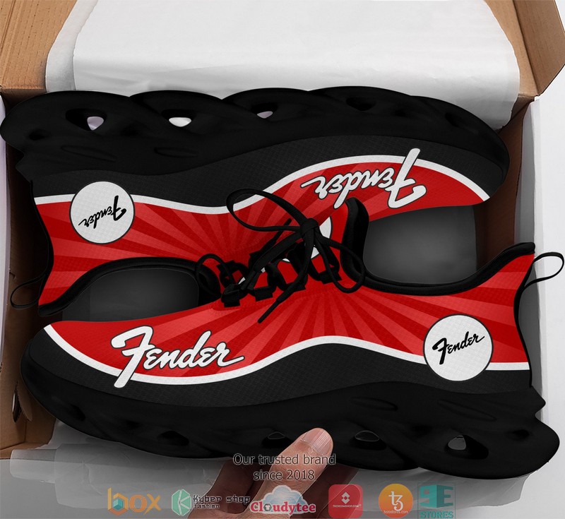 Fender Red 3d illusion Clunky Sneaker shoes 1