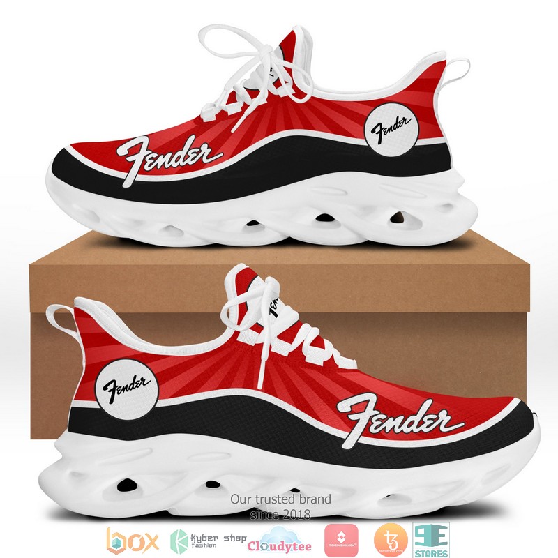 Fender Red 3d illusion Clunky Sneaker shoes 1 2