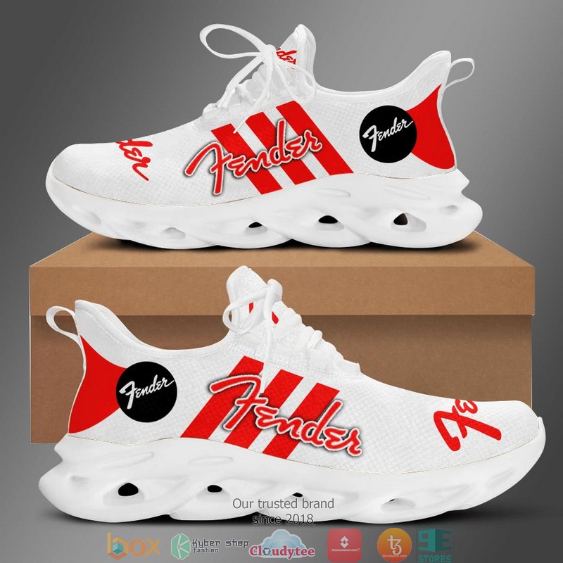 Fender Red and White Adidas Clunky Sneaker shoes