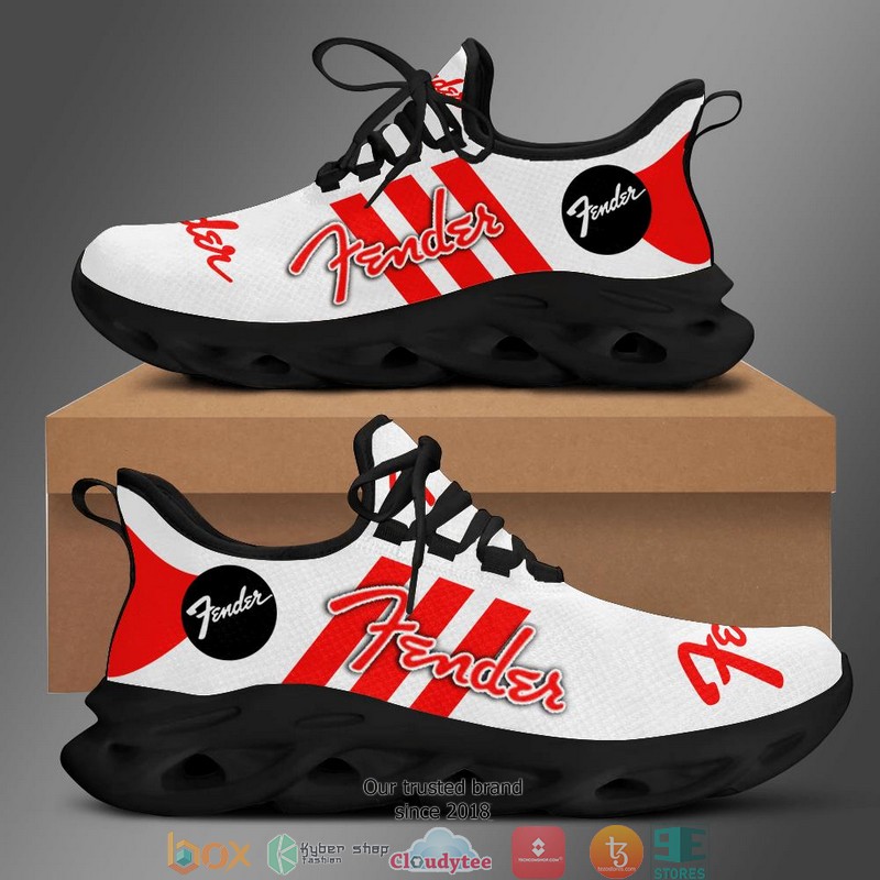Fender Red and White Adidas Clunky Sneaker shoes 1