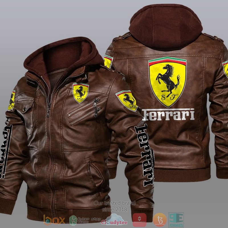 Ferrari Car brand Leather Jacket 1