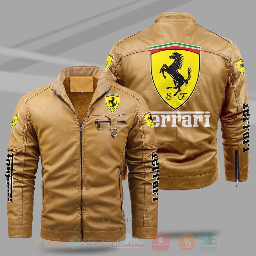 Ferrari Fleece Leather Jacket 1