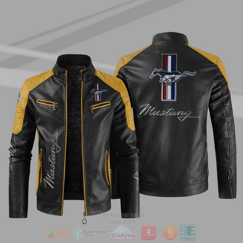 Ford Mustang Block Leather Jacket 1
