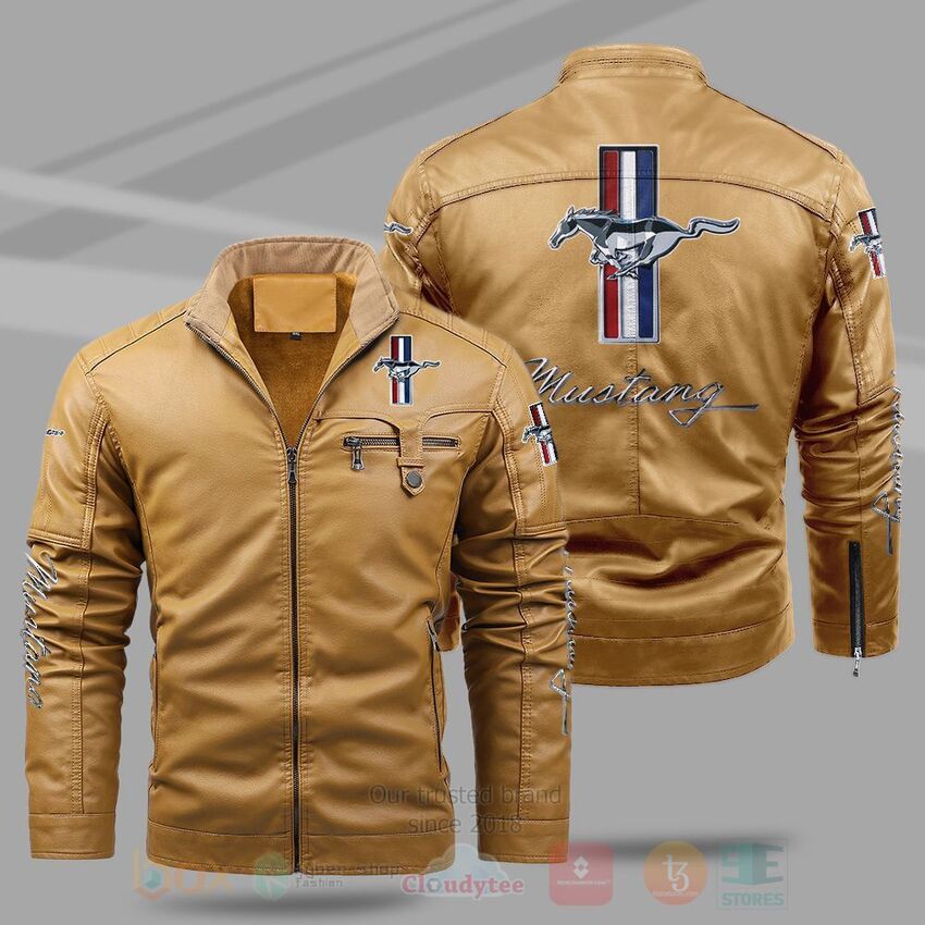 Ford Mustang Fleece Leather Jacket 1
