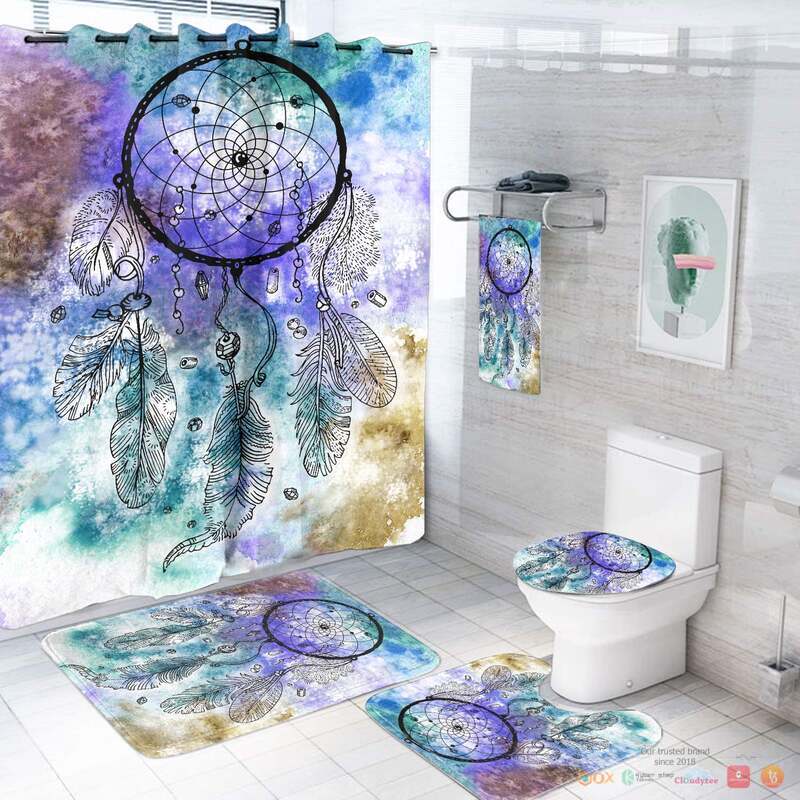 Full Color Dream Catcher Native American Bathroom Set