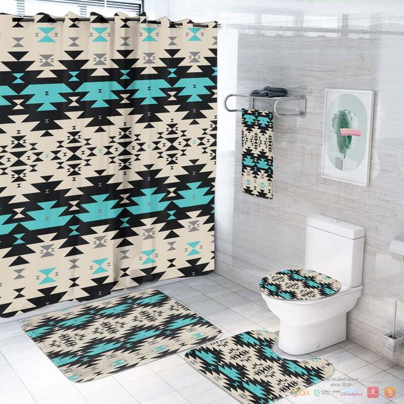 Geometric Seamless Native American Bathroom Set