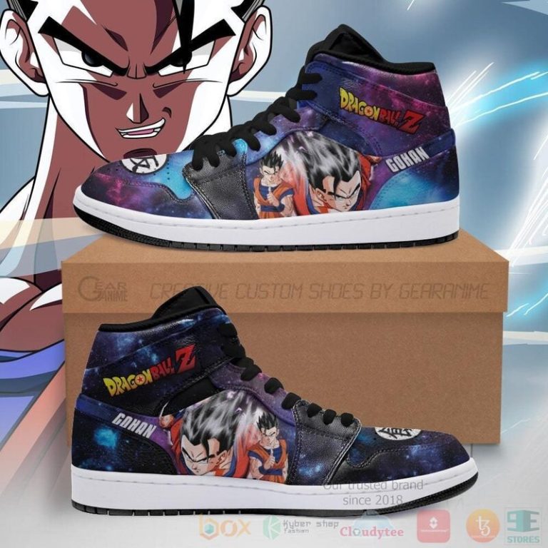 Gohan Sneakers Galaxy Custom Anime Dragon Ball Air Jordan High Top Shoes