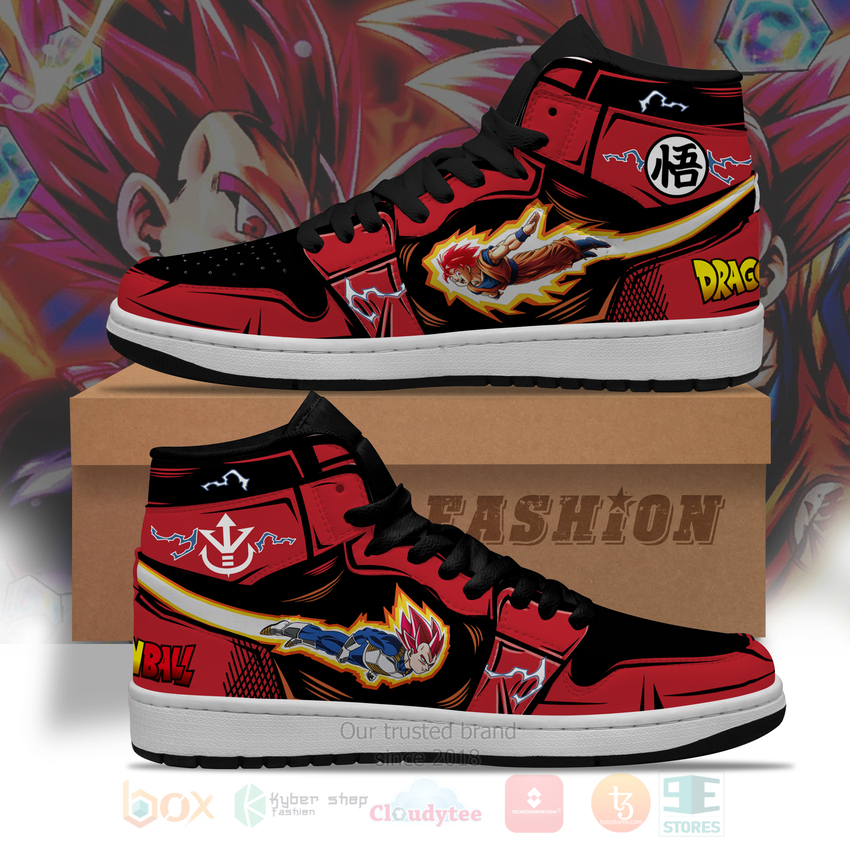Goku and Vegeta Air Jordan High Top Shoes