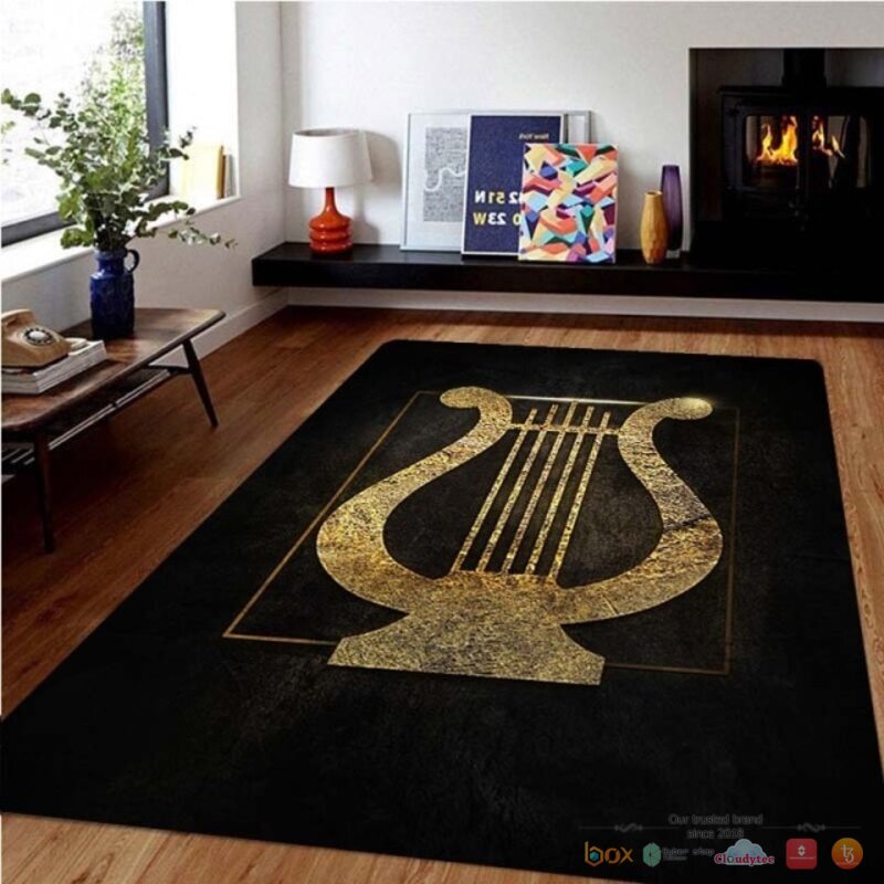 Gold Music Rug Carpet
