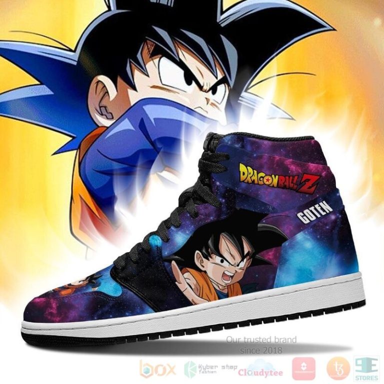 Goten Sneakers Galaxy Custom Anime Dragon Ball Air Jordan High Top Shoes 1