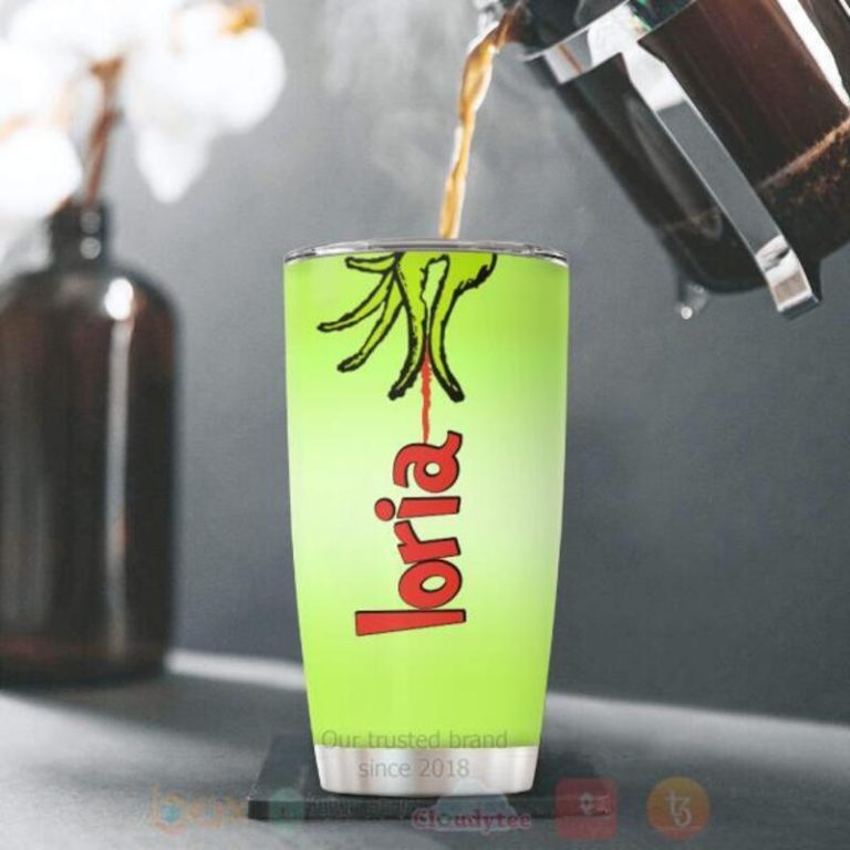 Grinch All I Need Is Coffee And My Cat It Is Too Peopley Outside Personalized Tumbler 1 2
