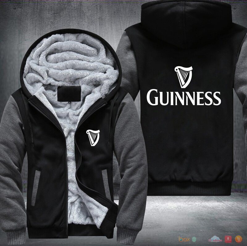 Guinness Beer Fleece Hoodie Jacket