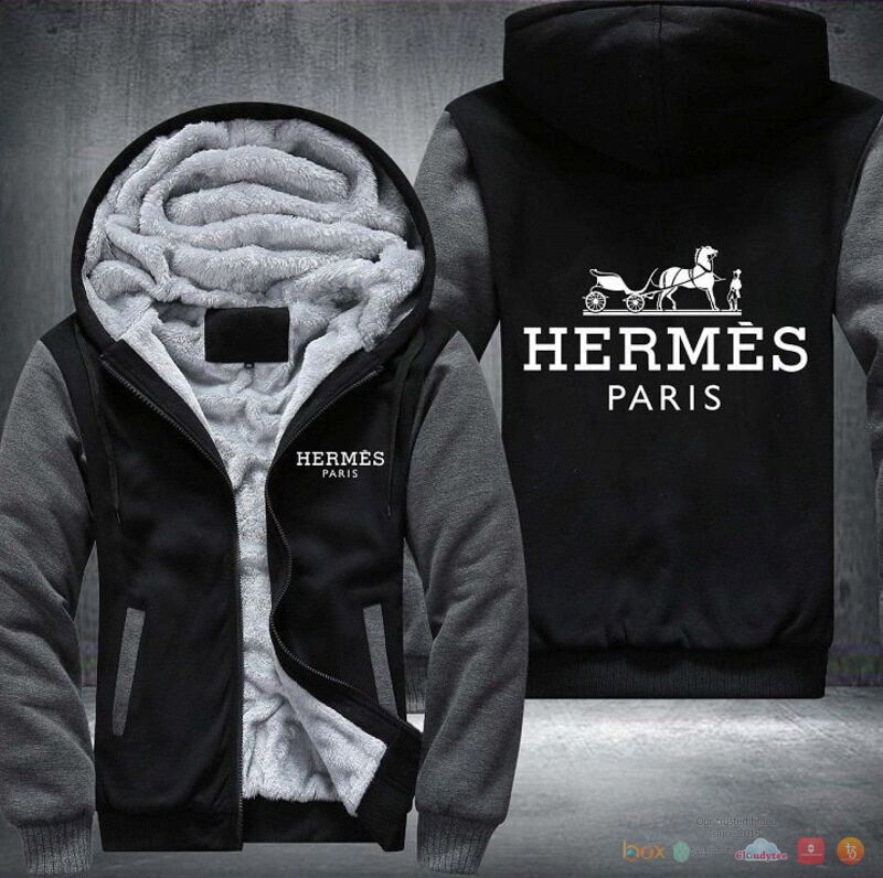 Hermes Paris Fleece Hoodie Jacket