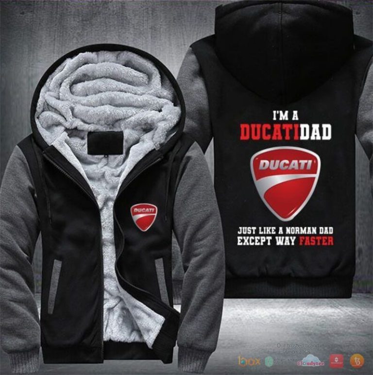 Im a Ducatidad Just Like a normal Dad Fleece Hoodie Jacket