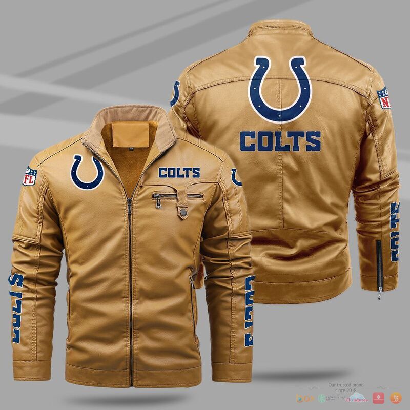 Indianapolis Colts NFL Trend Fleece Leather Jacket 1