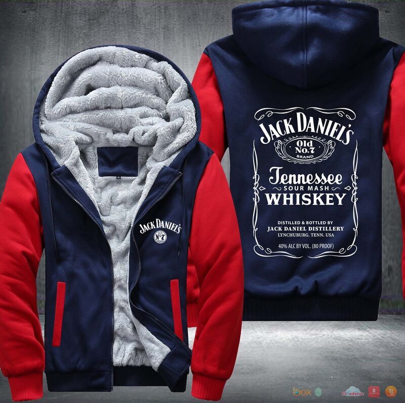 Jack Daniels No7 Whiskey Fleece Hoodie Jacket 1