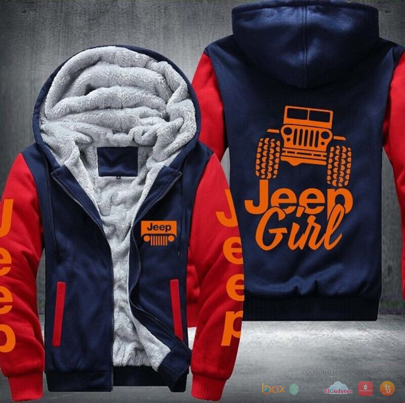 Jeep Girl Fleece Hoodie Jacket 1 2 3