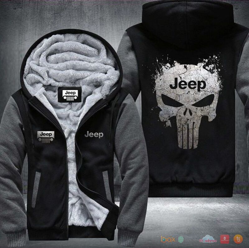 Jeep Punisher Skull Fleece Hoodie Jacket