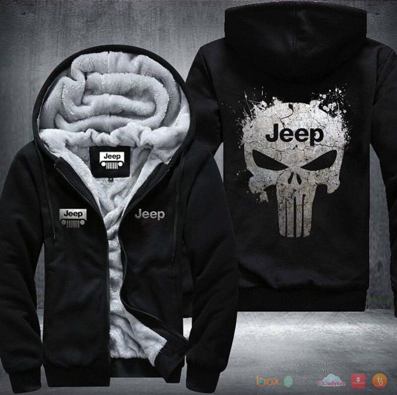 Jeep Punisher Skull Fleece Hoodie Jacket 1