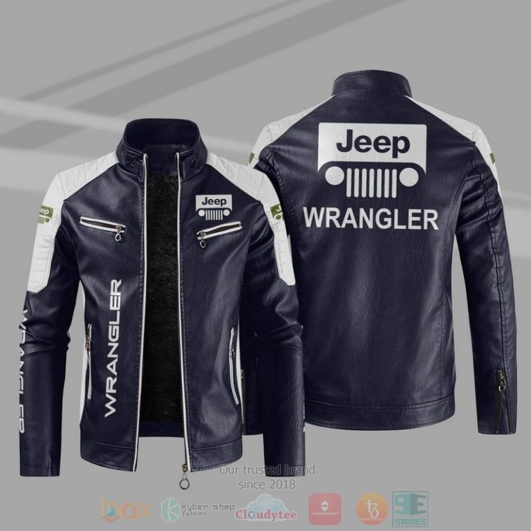 Jeep Wrangler Block Leather Jacket 1 2