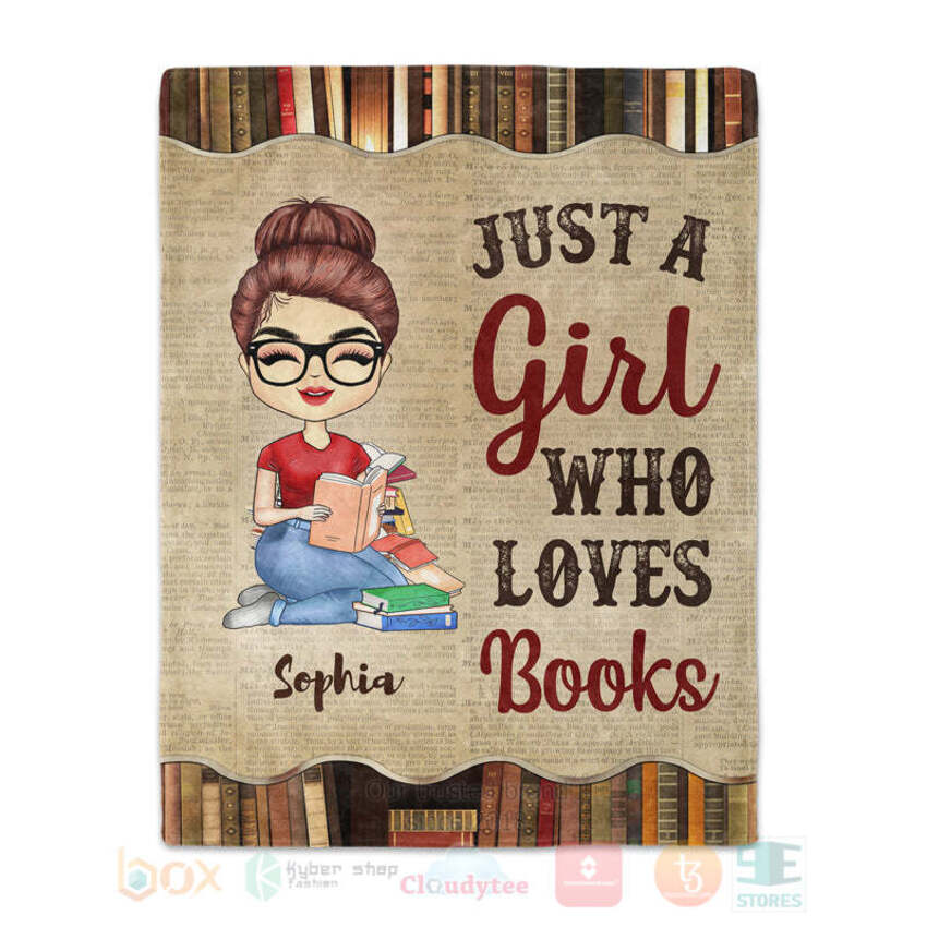 Just A Who Loves Books Blanket
