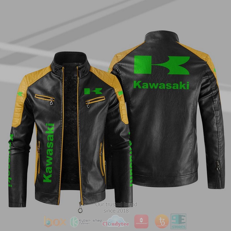 Kawasaki Block Leather Jacket 1