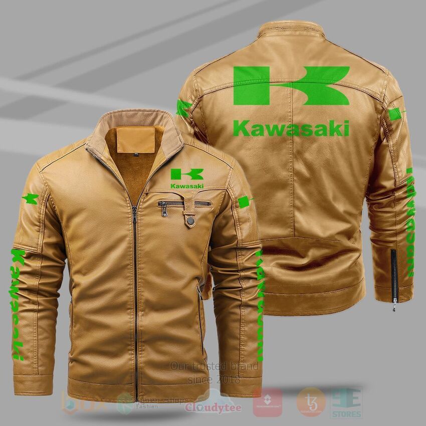 Kawasaki Fleece Leather Jacket 1