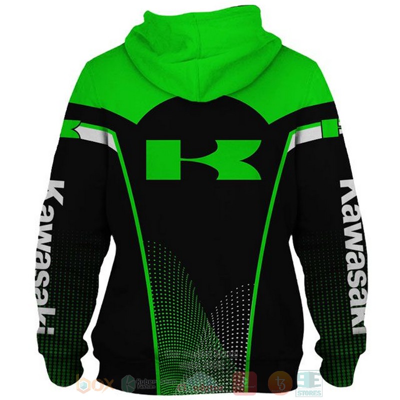 Kawasaki green black 3D shirt hoodie 1